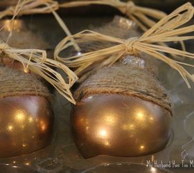 fall acorn ornaments, crafts, repurposing upcycling, seasonal holiday decor