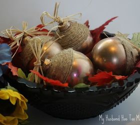 fall acorn ornaments, crafts, repurposing upcycling, seasonal holiday decor