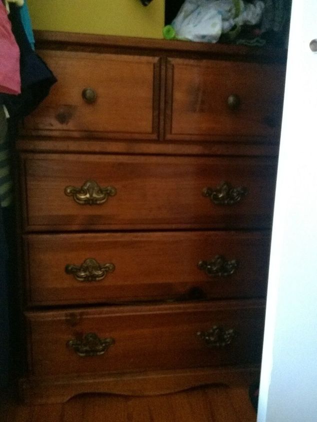 q dresser make over, painted furniture, repurposing upcycling, It s living inside a closet right now 4 drawers hollow inside