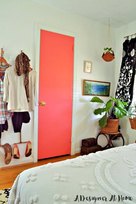 orderly bohemian bedroom, bedroom ideas, home decor, Thrifted Art DIY Clothing System