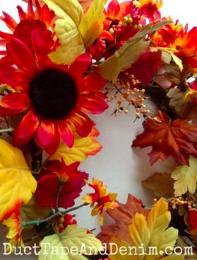 2 thrift store wreath becomes a fall leaf garland, crafts, seasonal holiday decor, wreaths