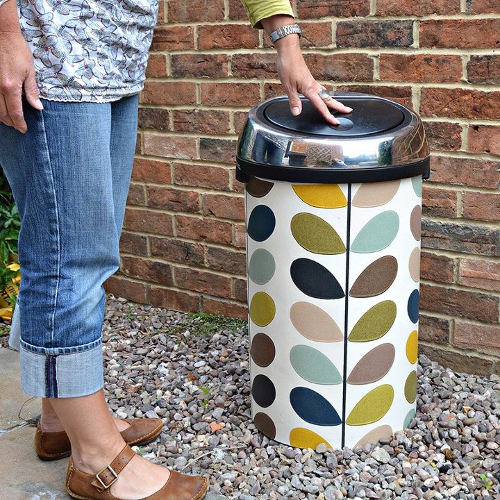 brilliant ideas for upcycling with wallpaper inc bin tutorial, painted furniture, repurposing upcycling