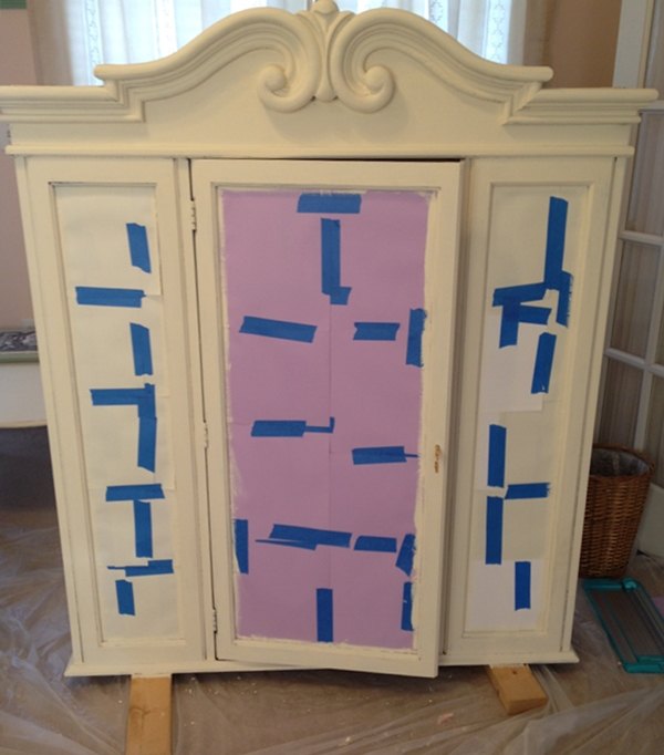 china hutch makeover con chalk paint