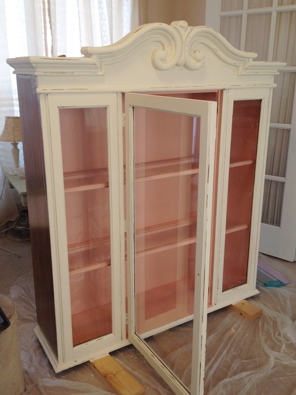 china hutch makeover con chalk paint