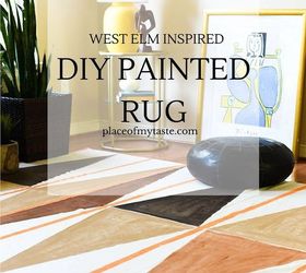 west elm inspired diy painted rug, flooring, how to, repurposing upcycling, reupholster