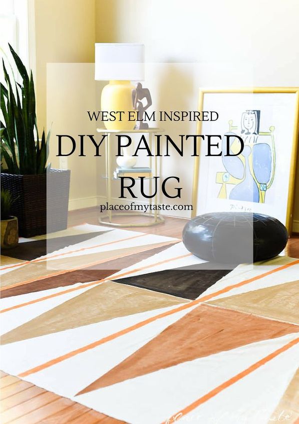 alfombra pintada inspirada en west elm