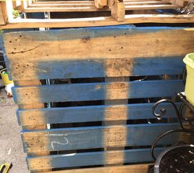 unsightly air conditioner covered with pallets and double as a planter, container gardening, gardening, hvac, pallet, repurposing upcycling, Starting point