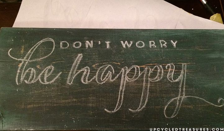 handpainted sign using scrap wood and sample paint, crafts, repurposing upcycling, wall decor