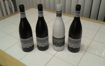Wine Bottles With Lace