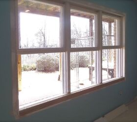 diy craftsman style window trim, diy, how to, windows, Trim Removed