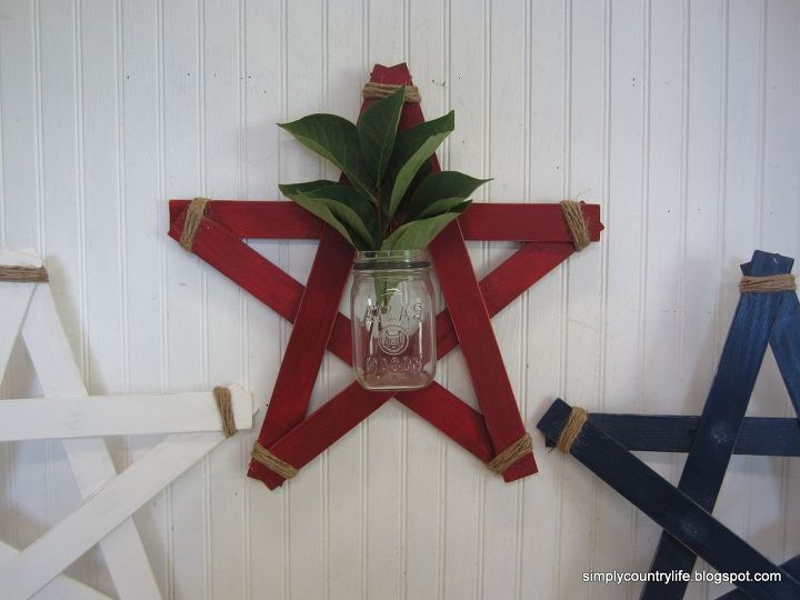 vasos de parede de madeira em forma de estrela