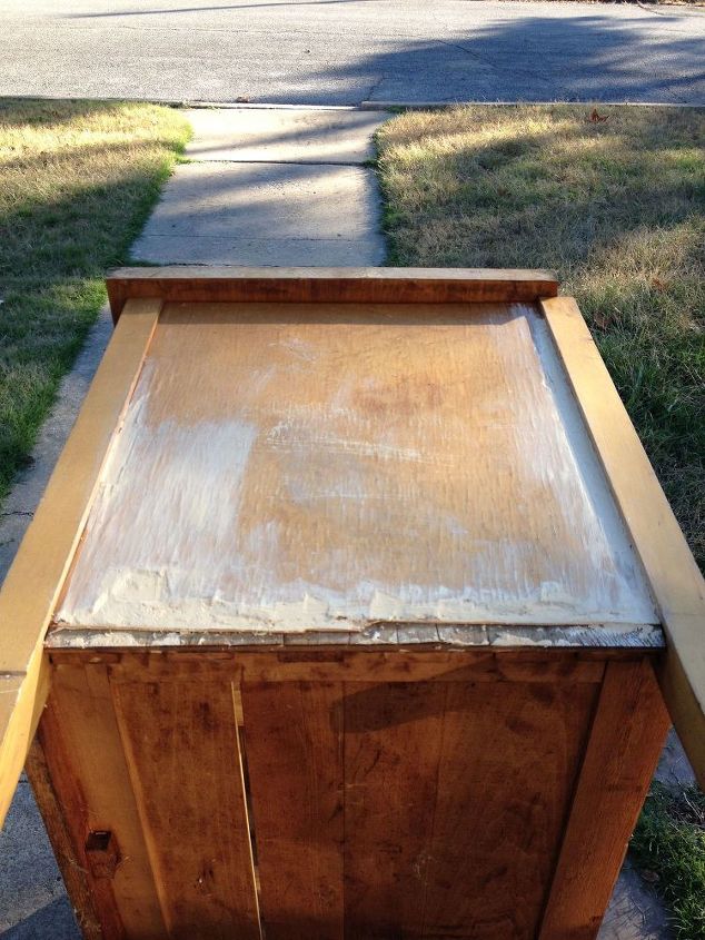 How To Remove Old Veneer And Use Wallpaper To Hide Flaws Hometalk