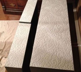 how to remove old veneer and use wallpaper to hide flaws, paintable wallpaper added to drawer fronts