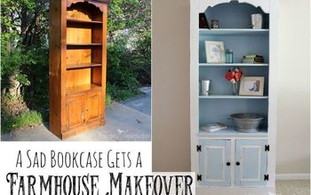 Sad Bookcase Gets Farmhouse Makeover