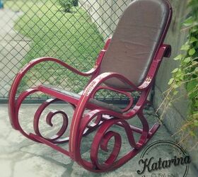 restoration of an old rocking chair, painted furniture
