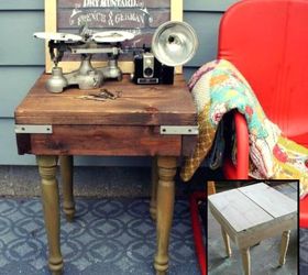 s 15 trash to treasure triumphs that will make you love industrial decor, painted furniture, repurposing upcycling, Industrial Table from Scraps