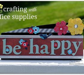 crafting with office supplies, crafts, home decor