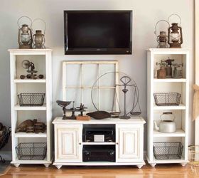 diy entertainment center makeover with chalk paint, chalk paint, painted furniture