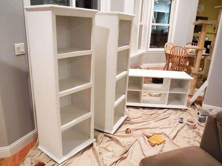 diy entertainment center makeover with chalk paint, chalk paint, painted furniture