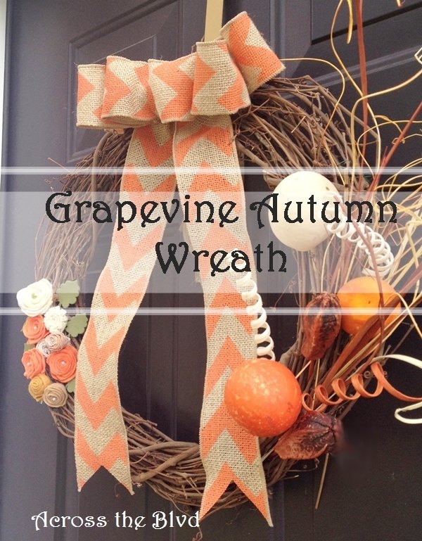 easy grapevine wreath for fall, crafts, seasonal holiday decor, wreaths