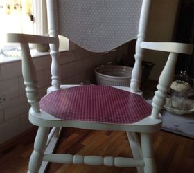 little cheryl rocking chair refinish, painted furniture