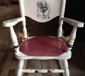 little cheryl rocking chair refinish, painted furniture