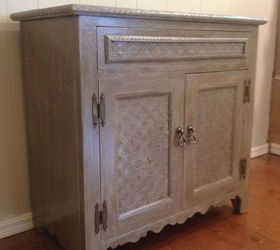 How to Add Decorative Trim and Raised Stencil to Furniture