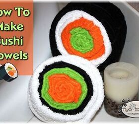 learn how to make sushi towels, crafts