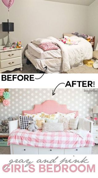 When They Moved In Her Daughter S Room Looked Like A Gray Blob Pink And Gray Little S Room Bedroom Ideas Home Decor Paint Colors