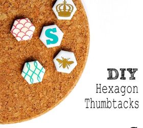 hexagon thumbtacks, crafts