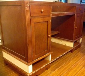 from this to that an old desk gets a new life as a kitchen island