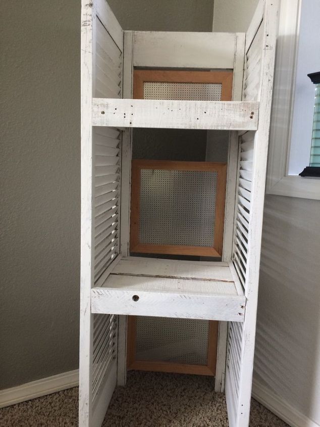 my uncles old shutters, home decor, repurposing upcycling, shelving ideas