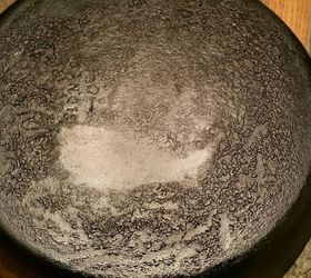 How to smooth bottom of used cast iron skillet