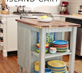 diy kitchen island cart with plans, diy, kitchen design, kitchen island, repurposing upcycling, woodworking projects