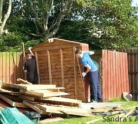 demolishing a garden shed, diy, home improvement