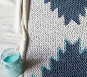 s 9 quick ways to get your dream rug on a shoestring, flooring, reupholster, Copy West Elm With a Cheap Area Rug and Paint