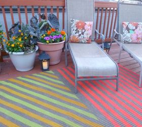 s 9 quick ways to get your dream rug on a shoestring, flooring, reupholster, Brighten an Exterior Rug With Spray Paint