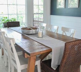 farmhouse table and dining room makeover, dining room ideas, diy, painted furniture, woodworking projects