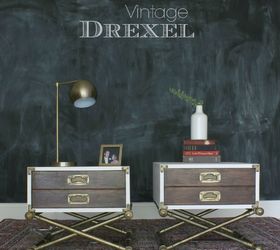 refreshed vintage drexel tables, painted furniture