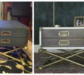 refreshed vintage drexel tables, painted furniture