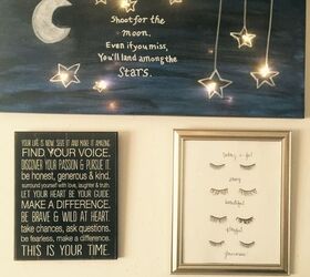 shoot for the moon lighted canvas, crafts, how to, wall decor