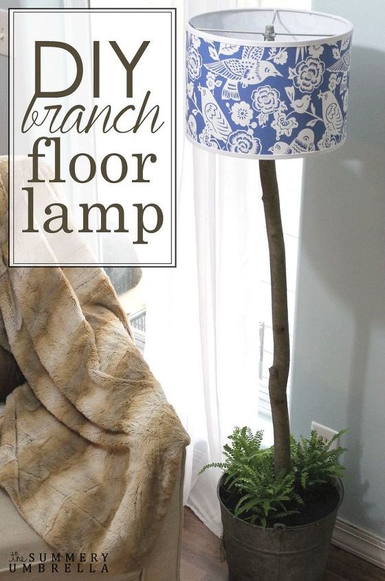 diy branch floor lamp, crafts, how to, lighting, repurposing upcycling