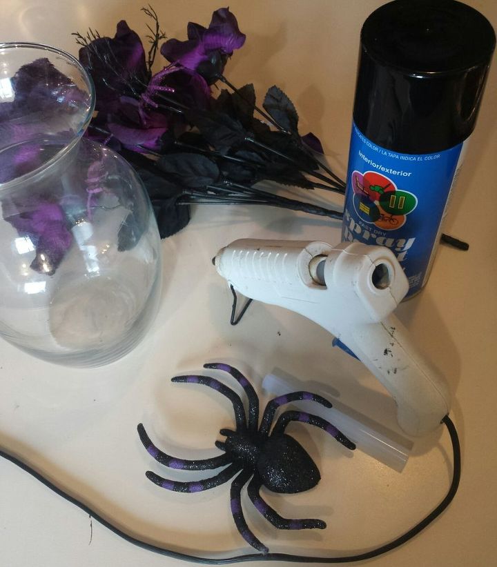 dollar store crafting spider web vase, crafts, halloween decorations