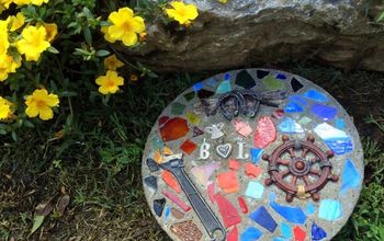 DIY Stained Glass Stepping Stone