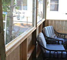 screen porch renovation, decks, outdoor living, porches, Interior after before batten