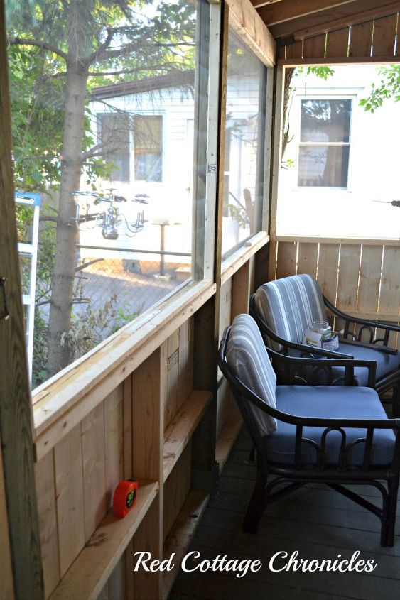 screen porch renovation, decks, outdoor living, porches, Interior after before batten
