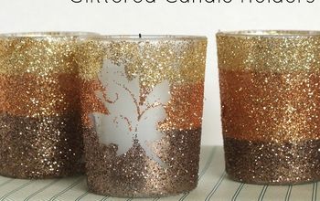 Ombre Glittered Candle Holders