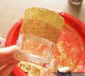 ombre glittered candle holders, crafts, seasonal holiday decor