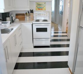 How To Lay Vinyl Black And White Flooring (In Stripes!)