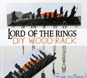 diy lord of the rings wood rack, crafts, decoupage, diy